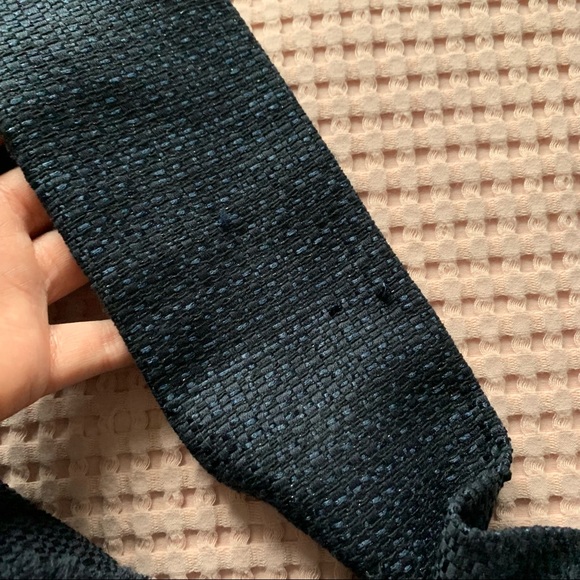 Misha Collection Dahlia Dress NWT New Navy Mini Off Shoulder Tweed Small S 2 XS - Picture 10 of 14